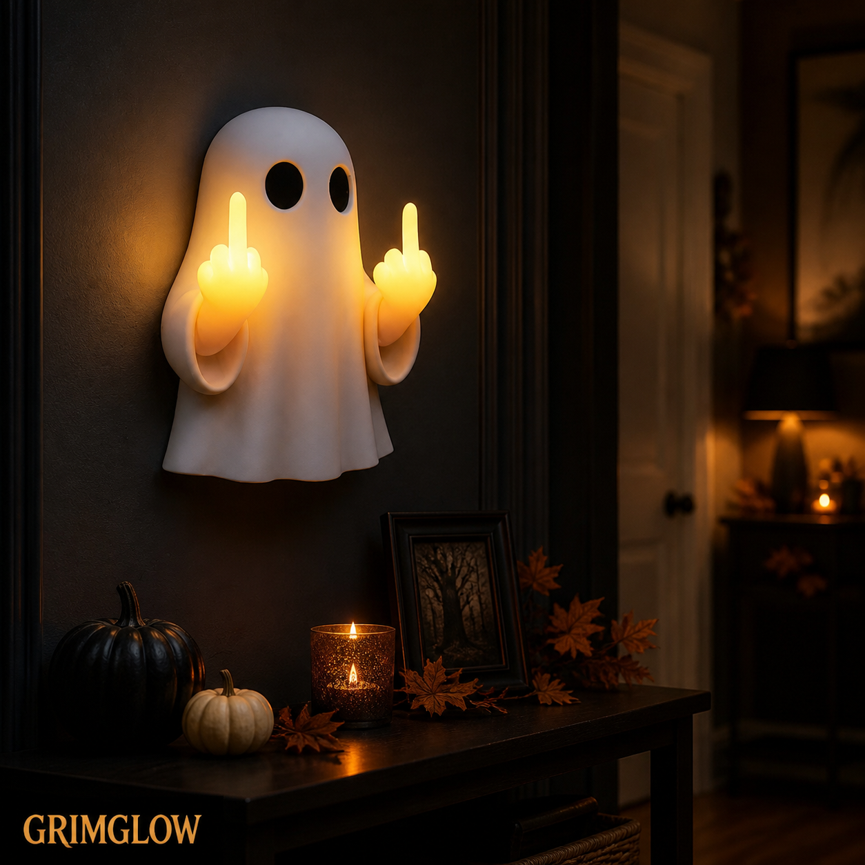 Halloween Middle Finger Ghost