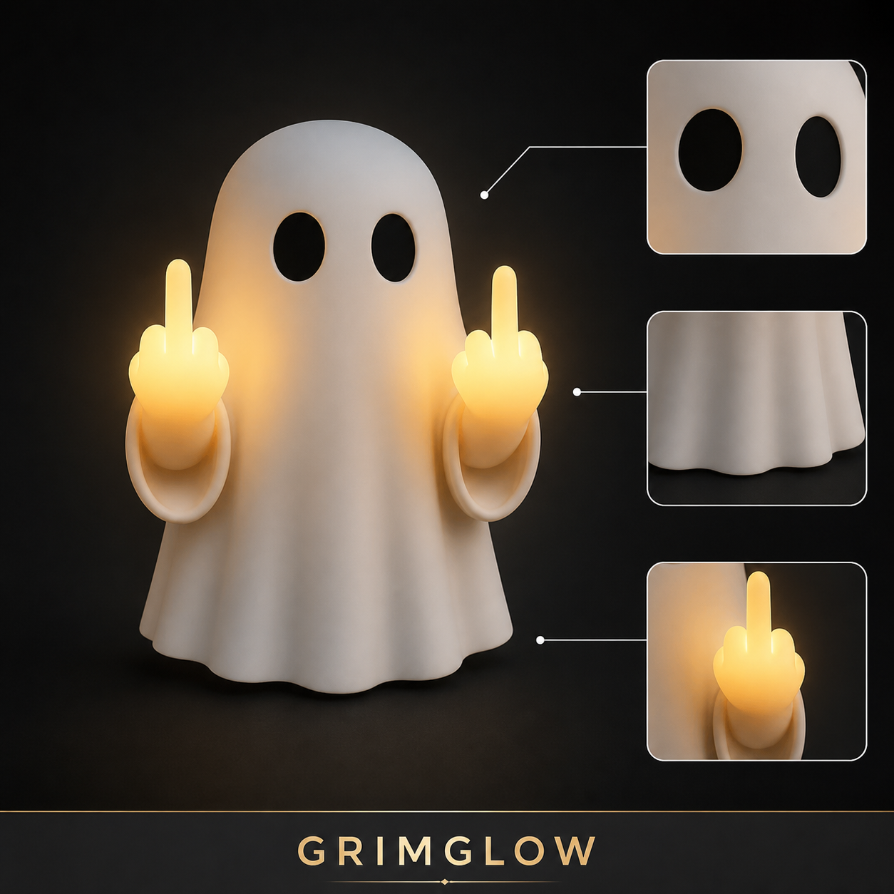 Halloween Middle Finger Ghost